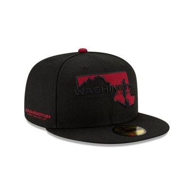 Washington Football Team Gorra | New Era NFL State Logo Reflect 59fifty Fitted Cap Mexico - Negros